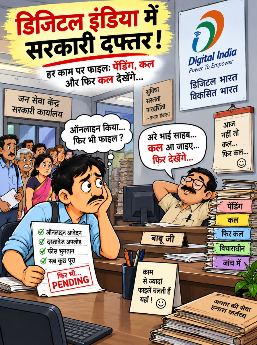 डिजिटल इंडिया में सरकारी दफ्तर!